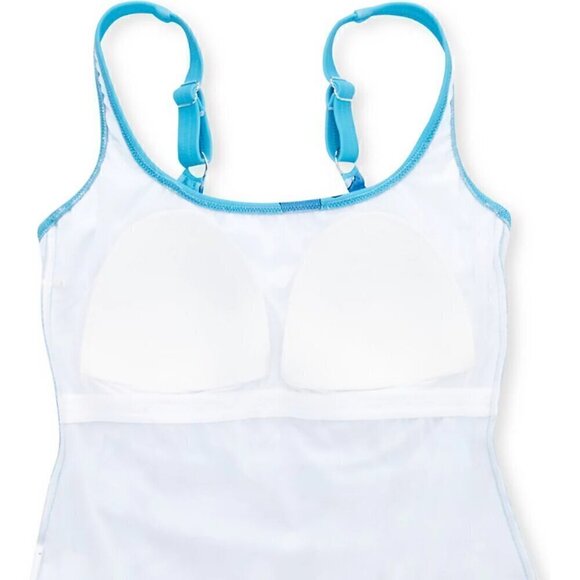 Gottex Floral Art Square Neck One Piece 8 Blue Floral Swimsuit - Picture 4 of 9